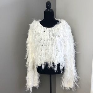 Shaggy White Sweater